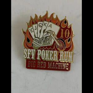 RARE Hells Angels The Big Red Machine Poker Run SFV San Fernando Valley Pin